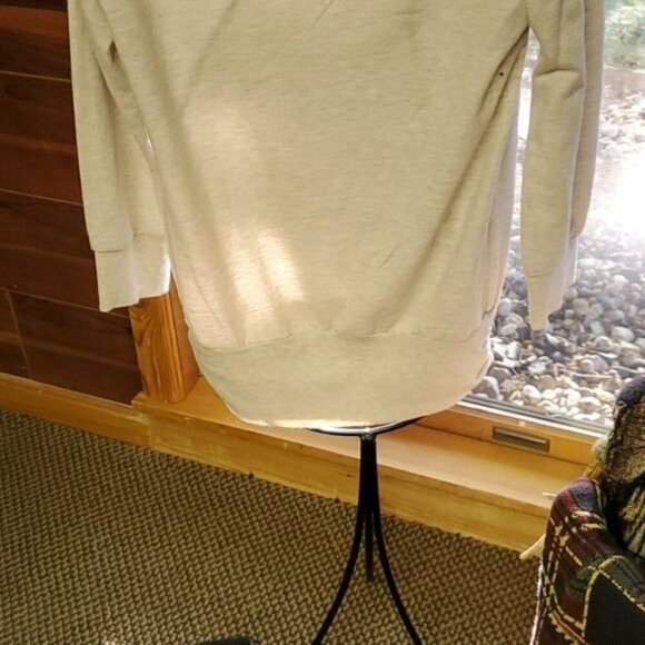 Wet Seal Raw Edge Scoop Neck Sz. M Sweatshirt - Picture 3 of 7